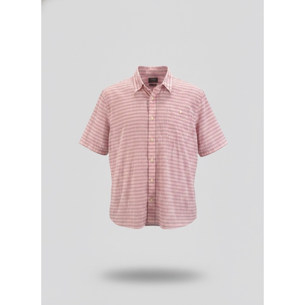 Jachs New York Mens XXL Pink Striped Short Sleeve Cotton Button Up Shirt J19B-22
